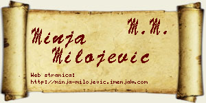 Minja Milojević vizit kartica